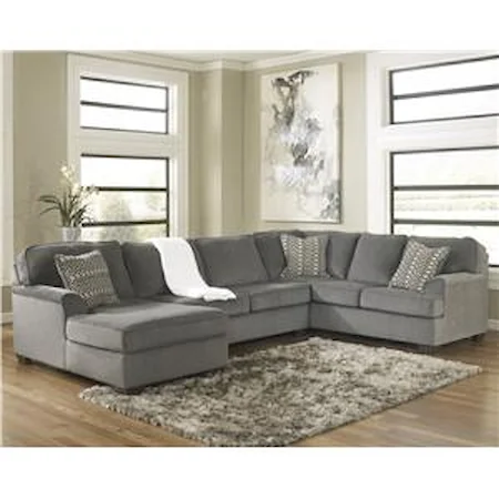 Contemporary 3-Piece Sectional with Left Chaise